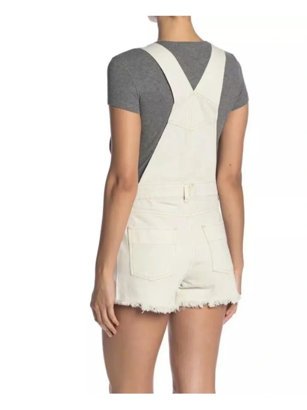 New Free People We The Free Sunkissed Denim Overalls Size 4 Shorts